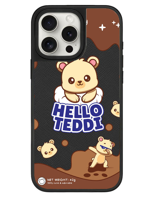 iPhone Leather Grip - Hello Teddy 1.0
