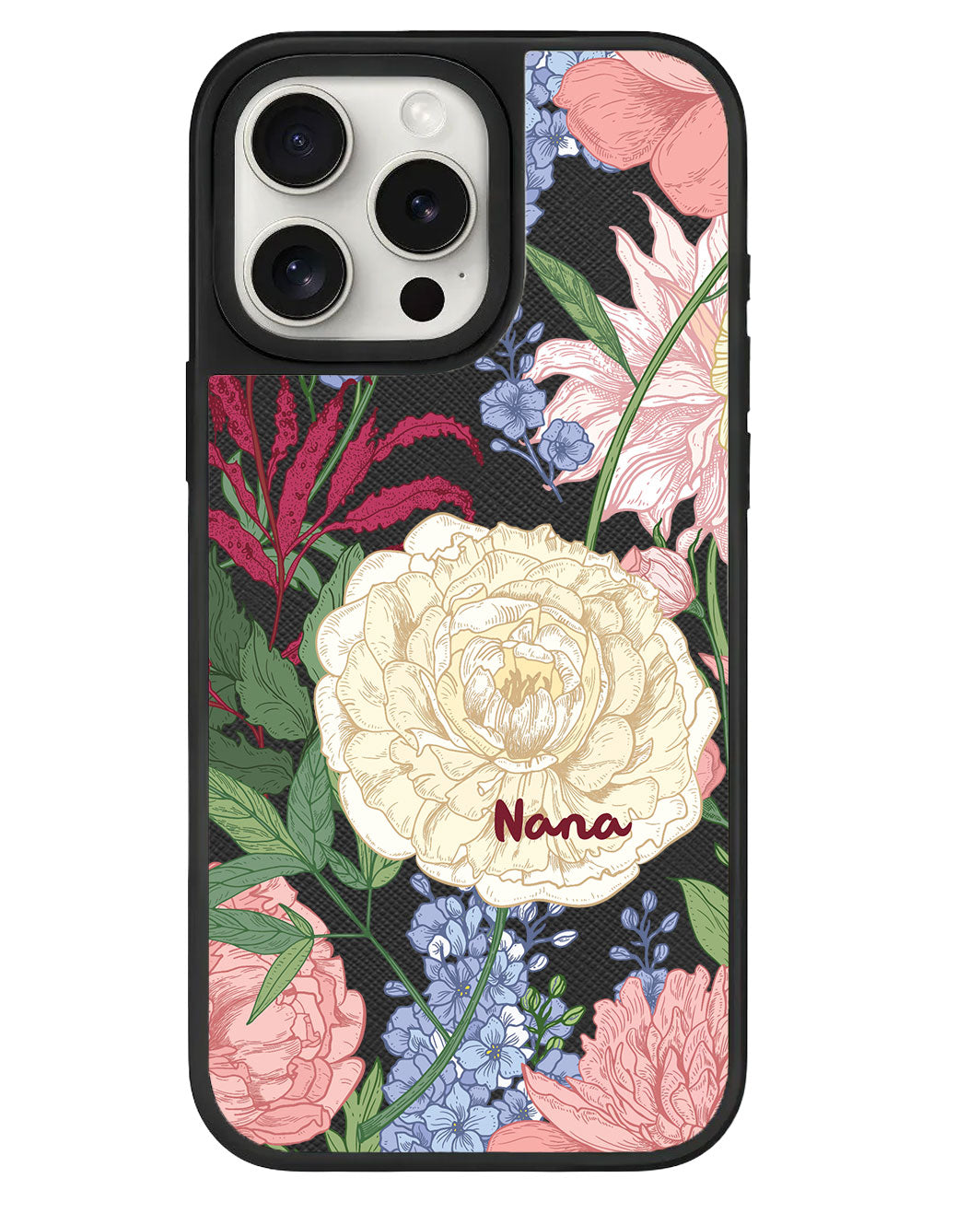 iPhone Leather Grip - เดือนกรกฎาคม Delphinium