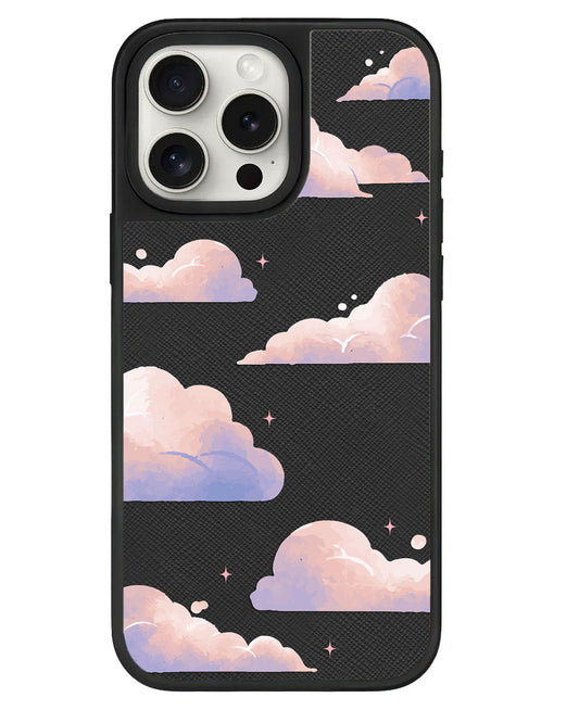 iPhone Leather Grip - Pastel Clouds