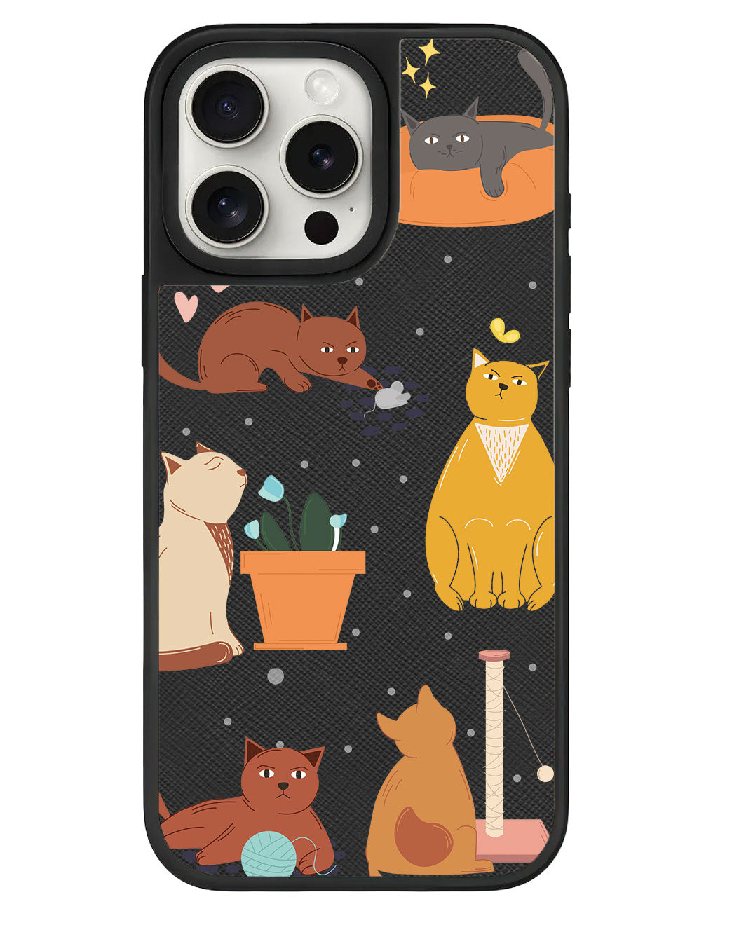 เคสหนังสำหรับ iPhone - ลายแมวขี้เล่น 1.0