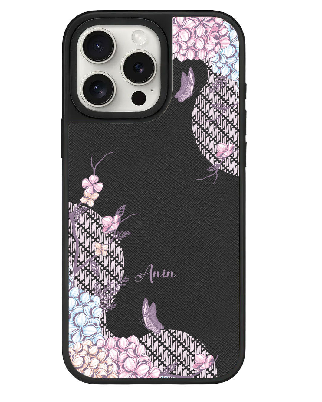 ที่จับหนังสำหรับ iPhone - ลายดอกไม้บาติก