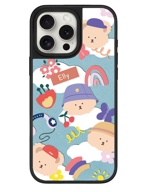 قبضة جلدية للآيفون - تصميم الدب الأنيق