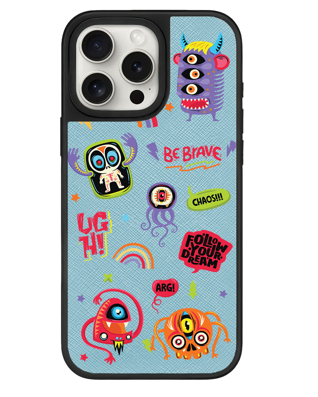 قبضة جلدية لهاتف iPhone - Baby Monster Holo
