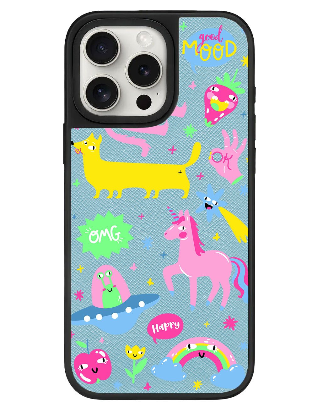 iPhone Leather Grip - Monster Say Good Mood