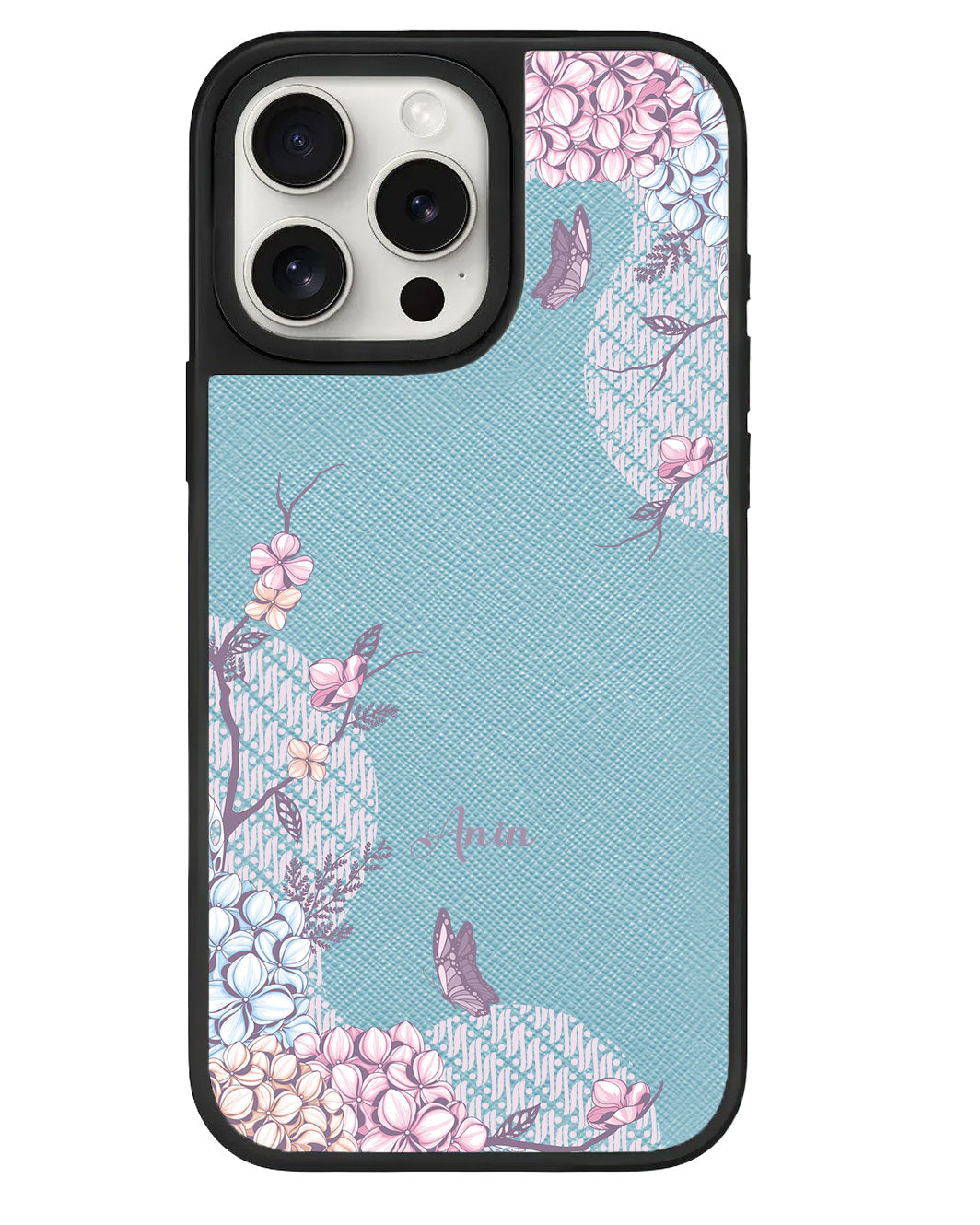 ที่จับหนังสำหรับ iPhone - ลายดอกไม้บาติก