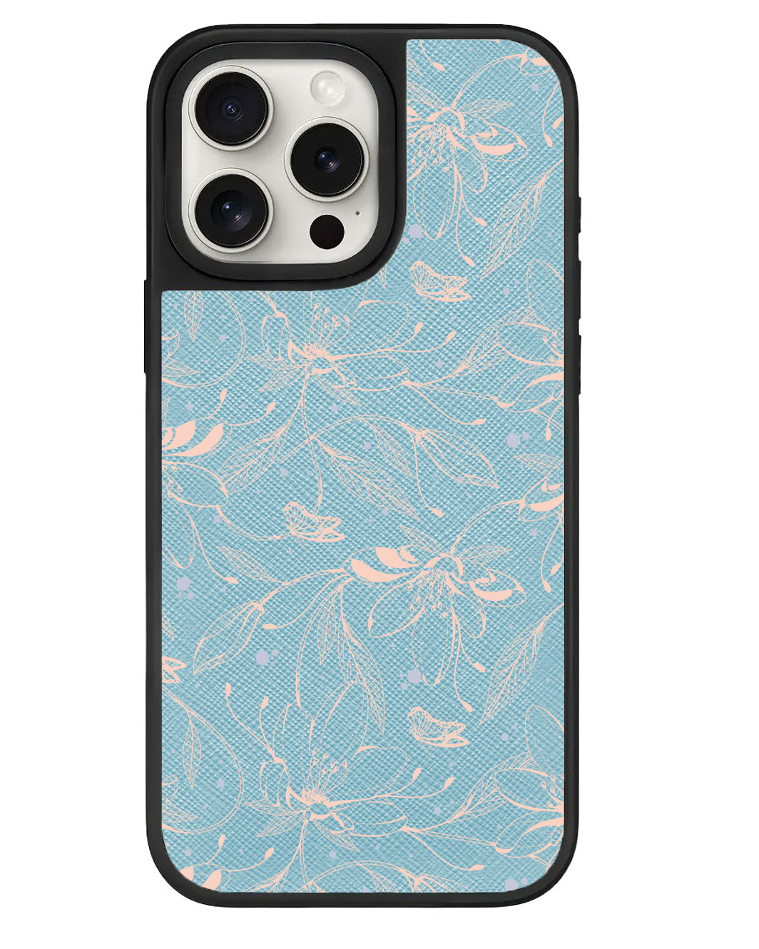 เคสหนังสำหรับ iPhone - Sketchy Flower & Butterfly 1.0