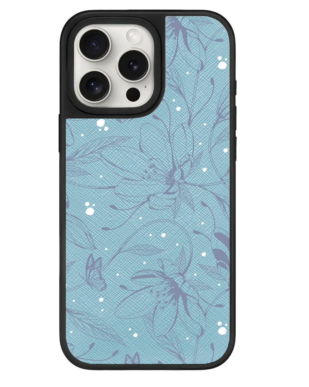 เคสหนังสำหรับ iPhone - Sketchy Flower & Butterfly 2.0