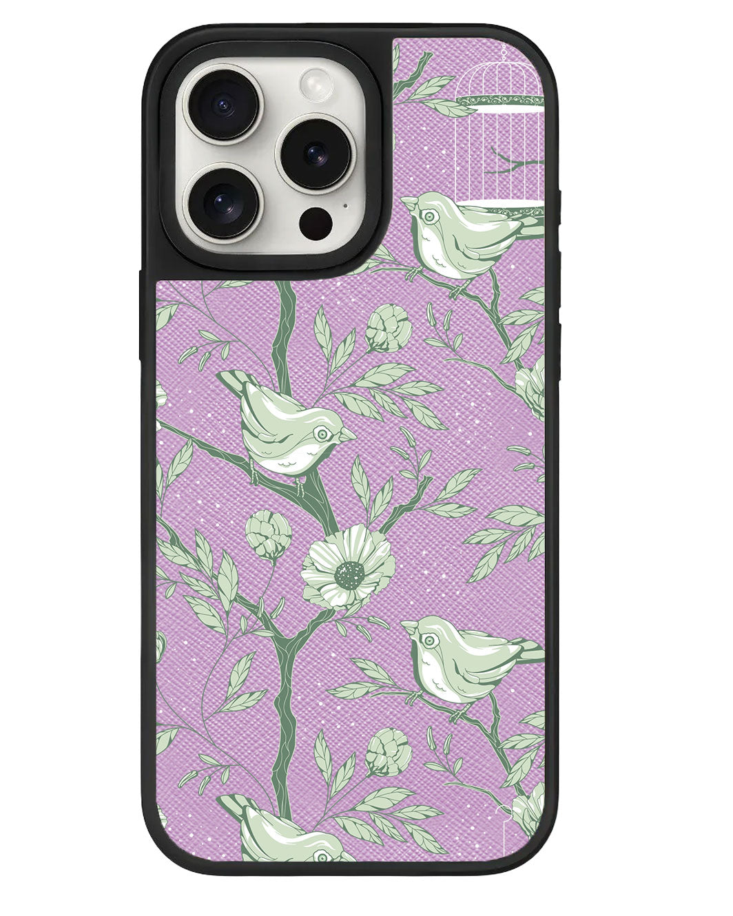 เคสหนังสำหรับ iPhone - Lovebird Monochrome 4.0