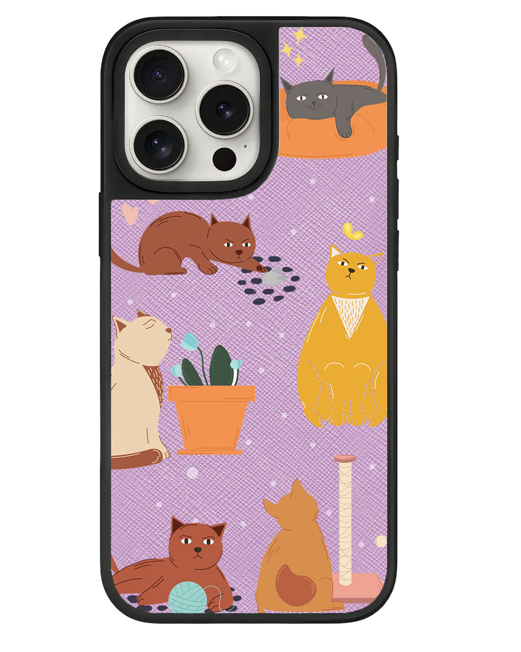เคสหนังสำหรับ iPhone - ลายแมวขี้เล่น 1.0
