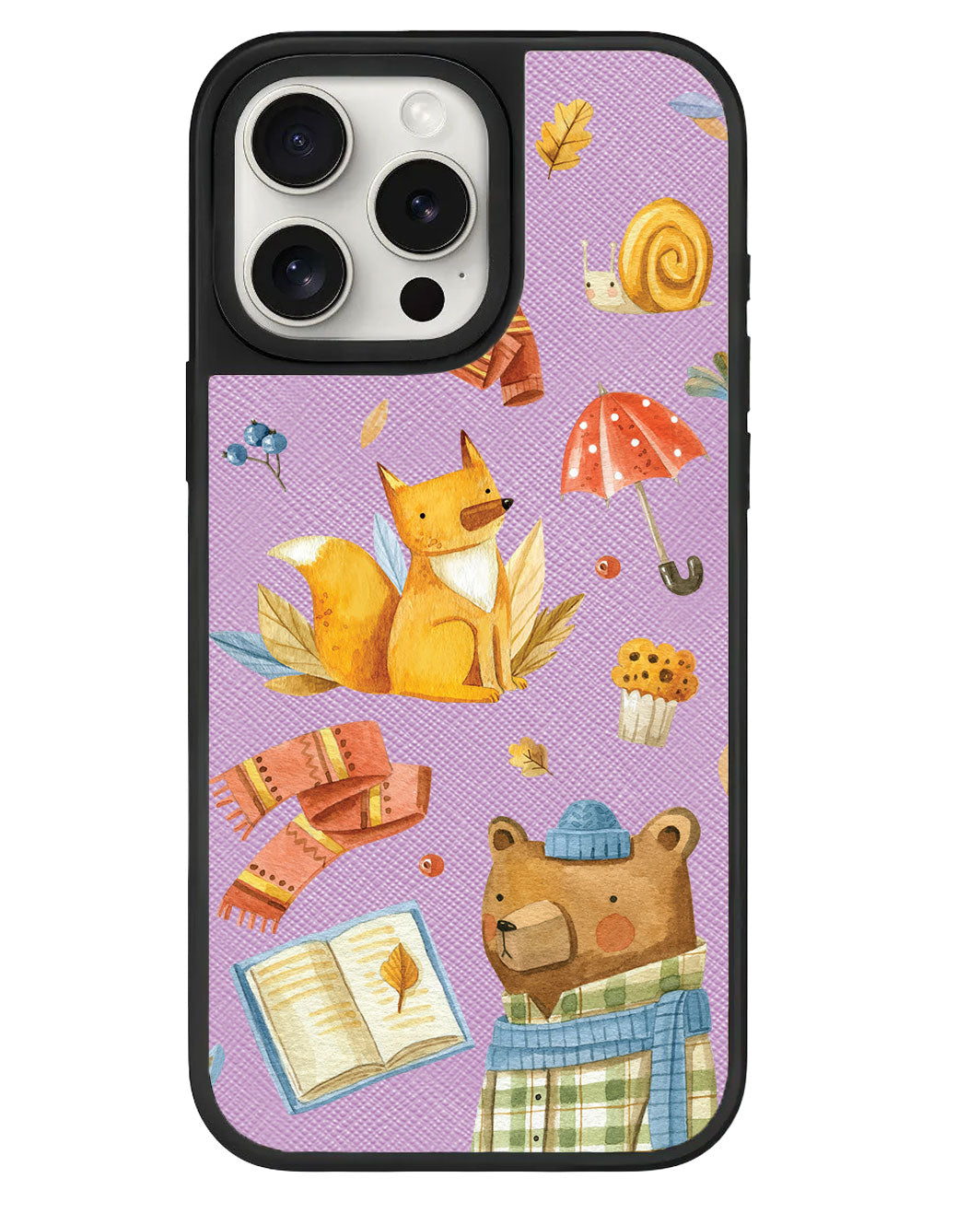 ที่จับหนังสำหรับ iPhone - ลาย Bear & Fox