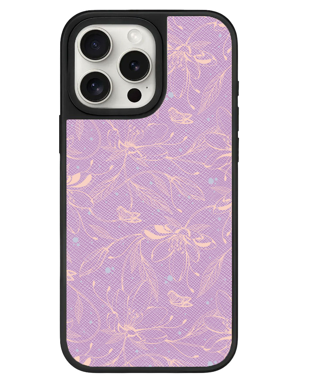 เคสหนังสำหรับ iPhone - Sketchy Flower & Butterfly 1.0