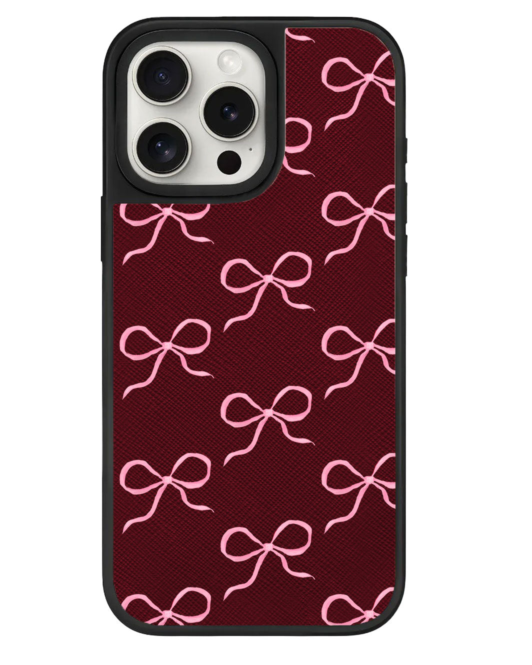 ที่จับหนังสำหรับ iPhone - โบว์สีชมพู Coquette