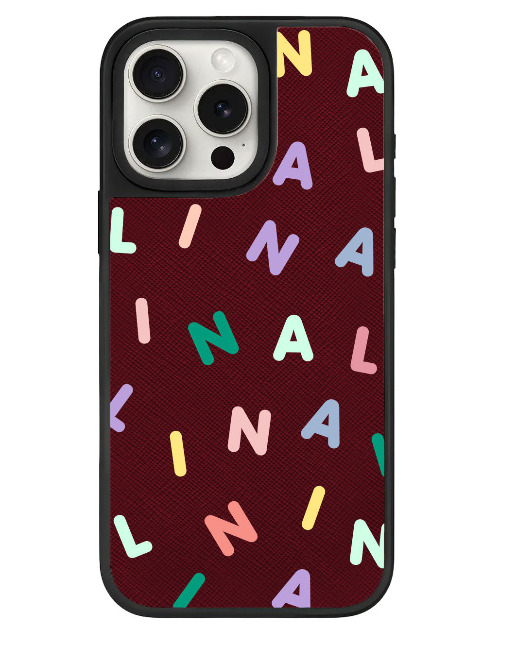 ที่จับหนังสำหรับ iPhone - CUSTOM MONOGRAM 2.0 สีรุ้ง