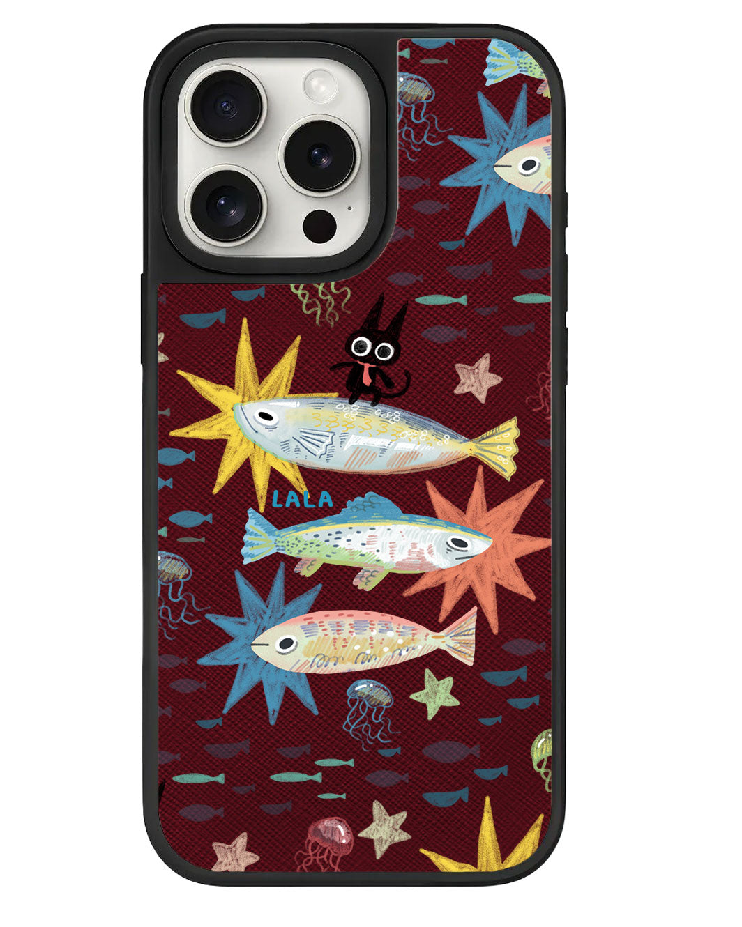 قبضة جلدية لهاتف iPhone - The Fish Surfer