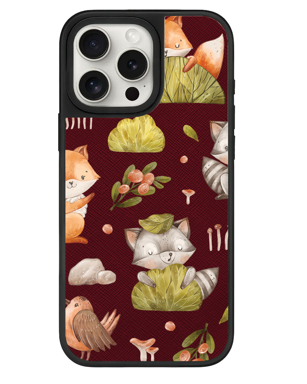 ปลอกหนังสำหรับ iPhone - แรคคูนและผองเพื่อน
