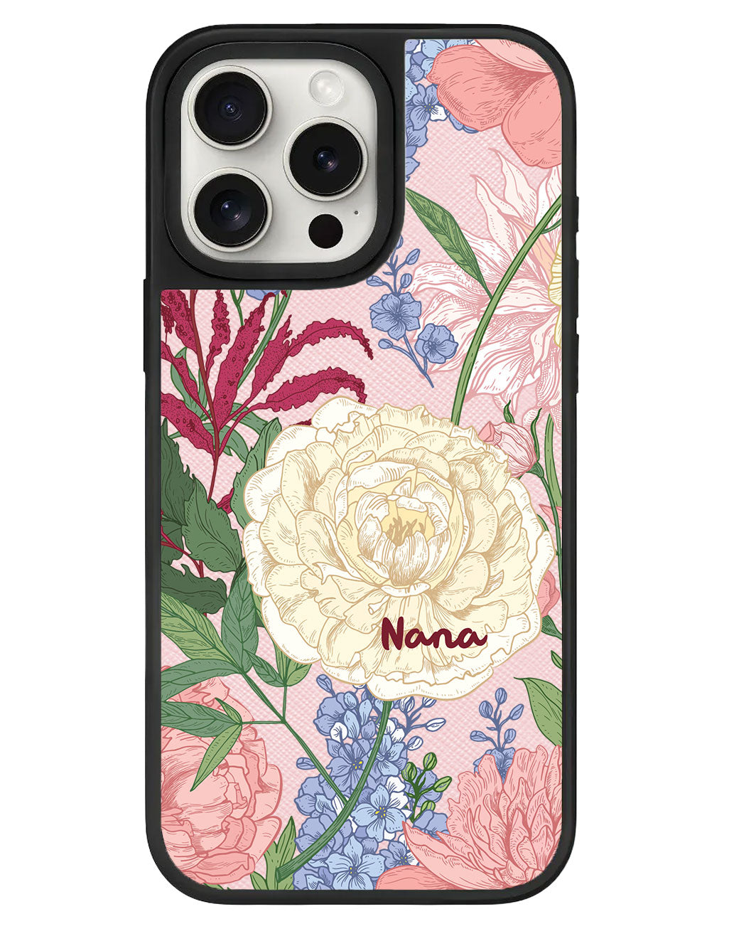 iPhone Leather Grip - เดือนกรกฎาคม Delphinium
