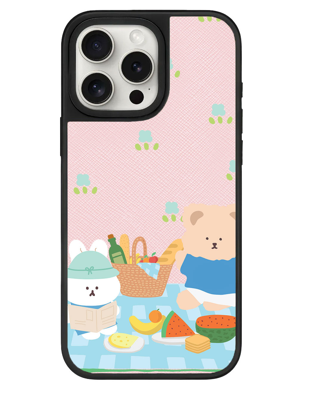ที่จับหนังสำหรับ iPhone - Picnic Bear Blue