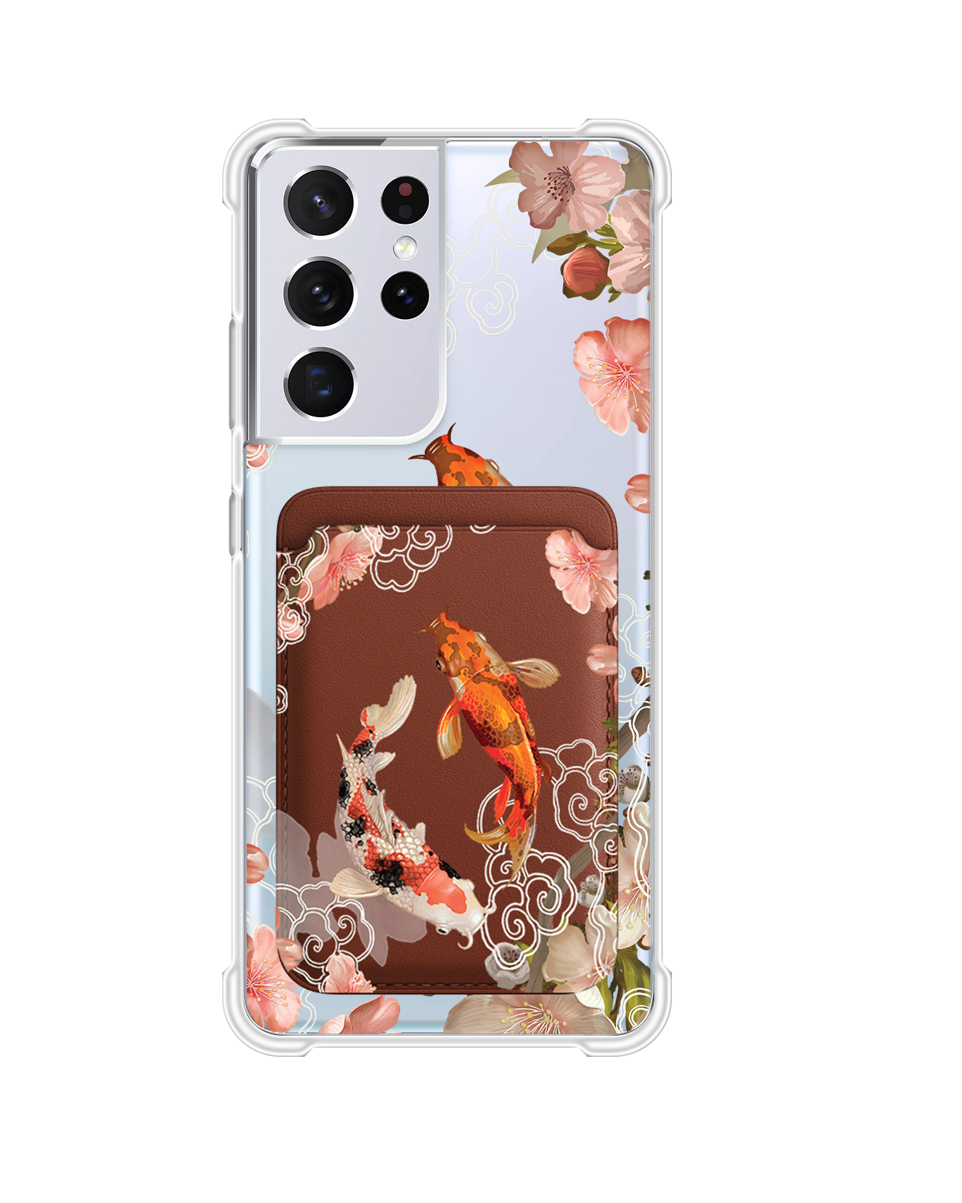 Android Magnetic Wallet Case - Oil Painting Koi