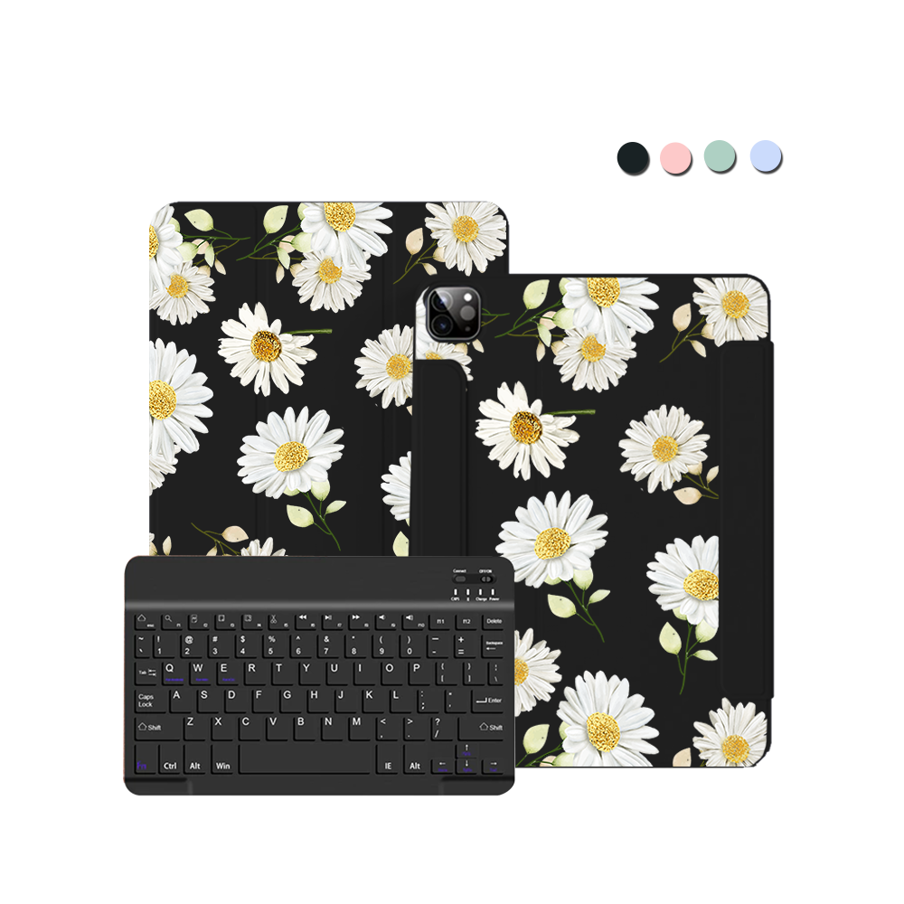 ฝาพับคีย์บอร์ดไร้สายสำหรับ iPad / Android Tab - สี October Chrysanthemum