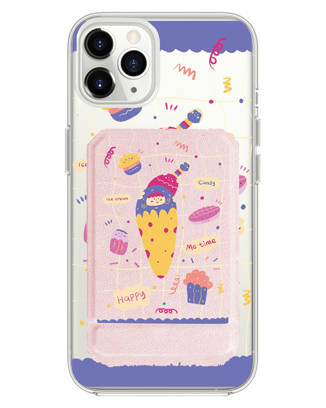 iPhone Magnetic Multifold Wallet - Candy Doodle