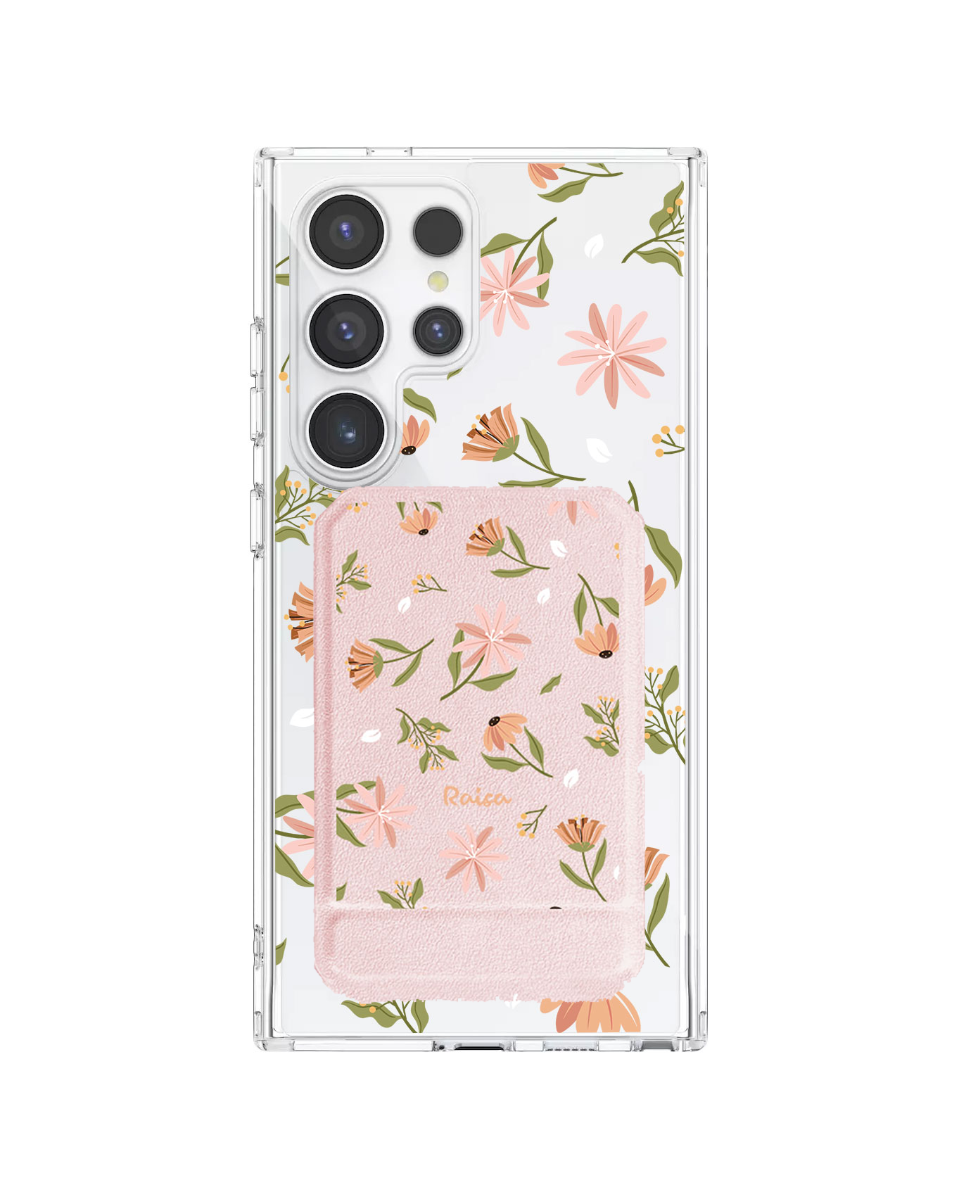 Android Magnetic Multifold Wallet - Cosmos Flower