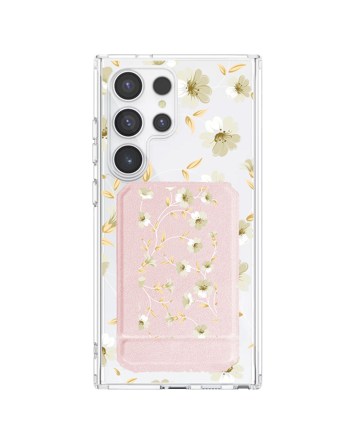 Android Magnetic Multifold Wallet - White Magnolia