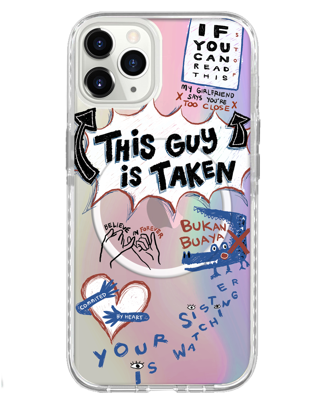 جراب خلفي لهاتف iPhone Holo - جراب Pelakor Proof (للرجال)