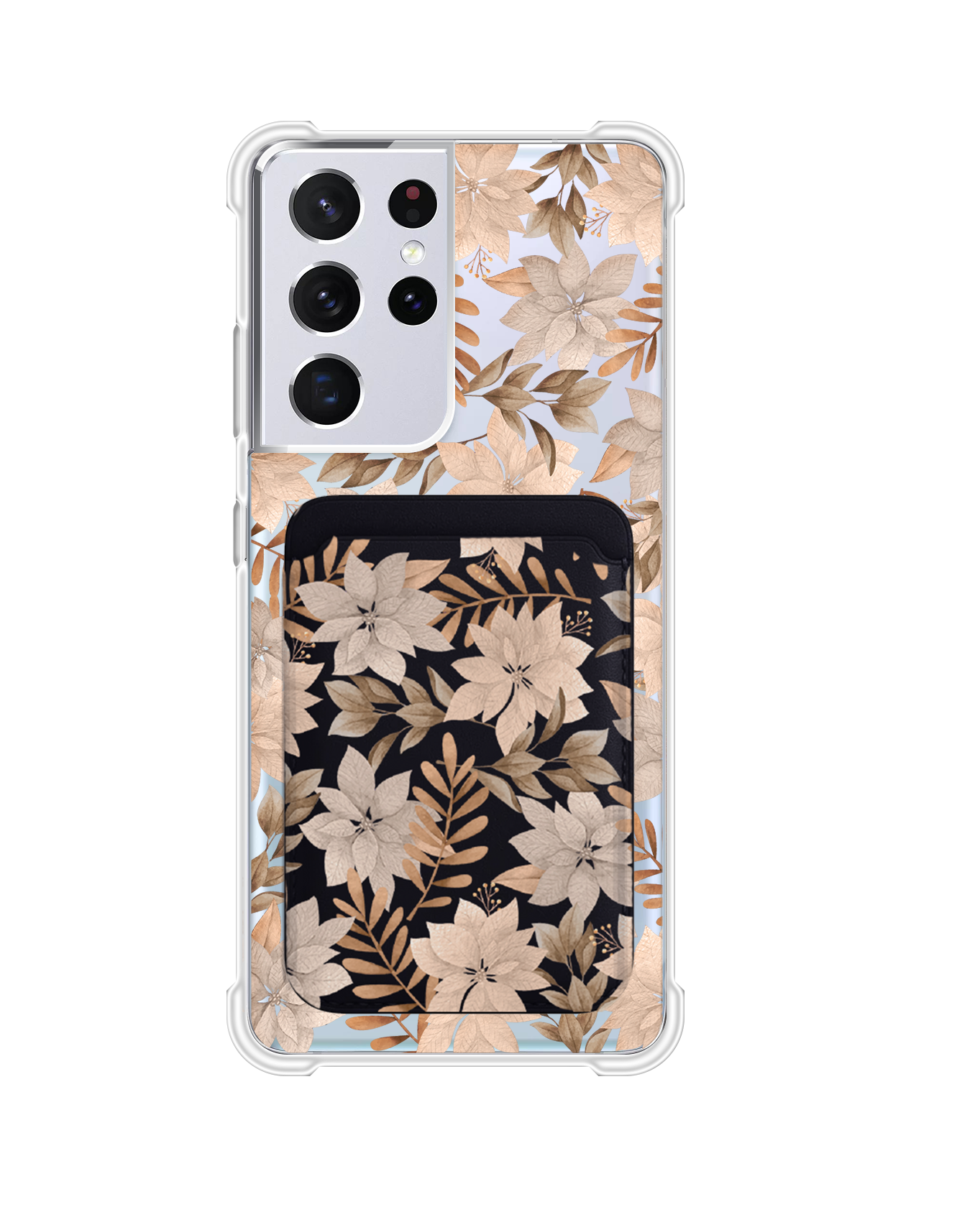 Android Magnetic Wallet Case - Rustic Lily