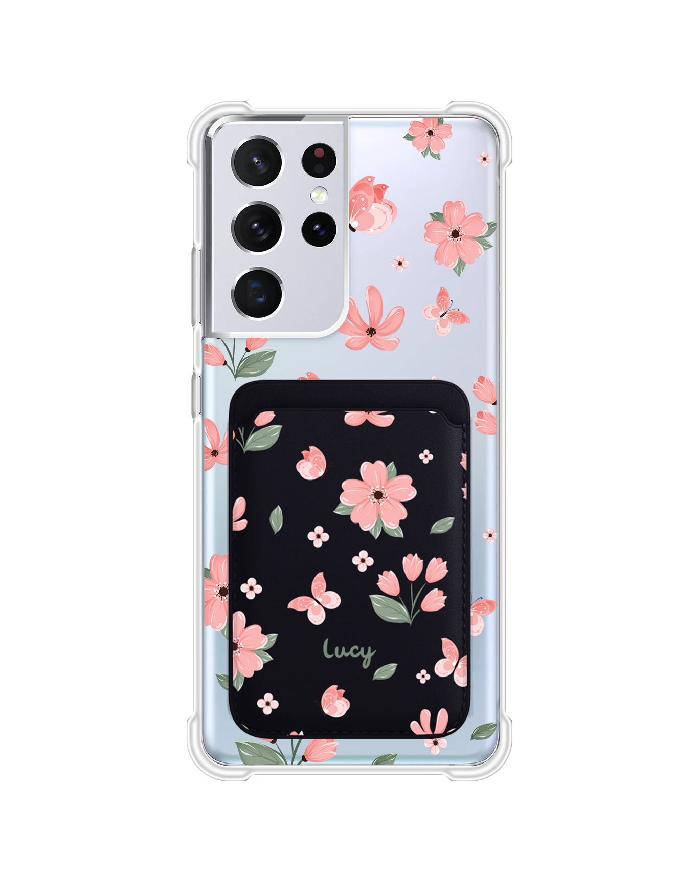 حافظة مغناطيسية لأجهزة أندرويد - وردي فاتح