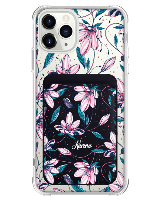 حافظة محفظة مغناطيسية للآيفون - توليب وردي