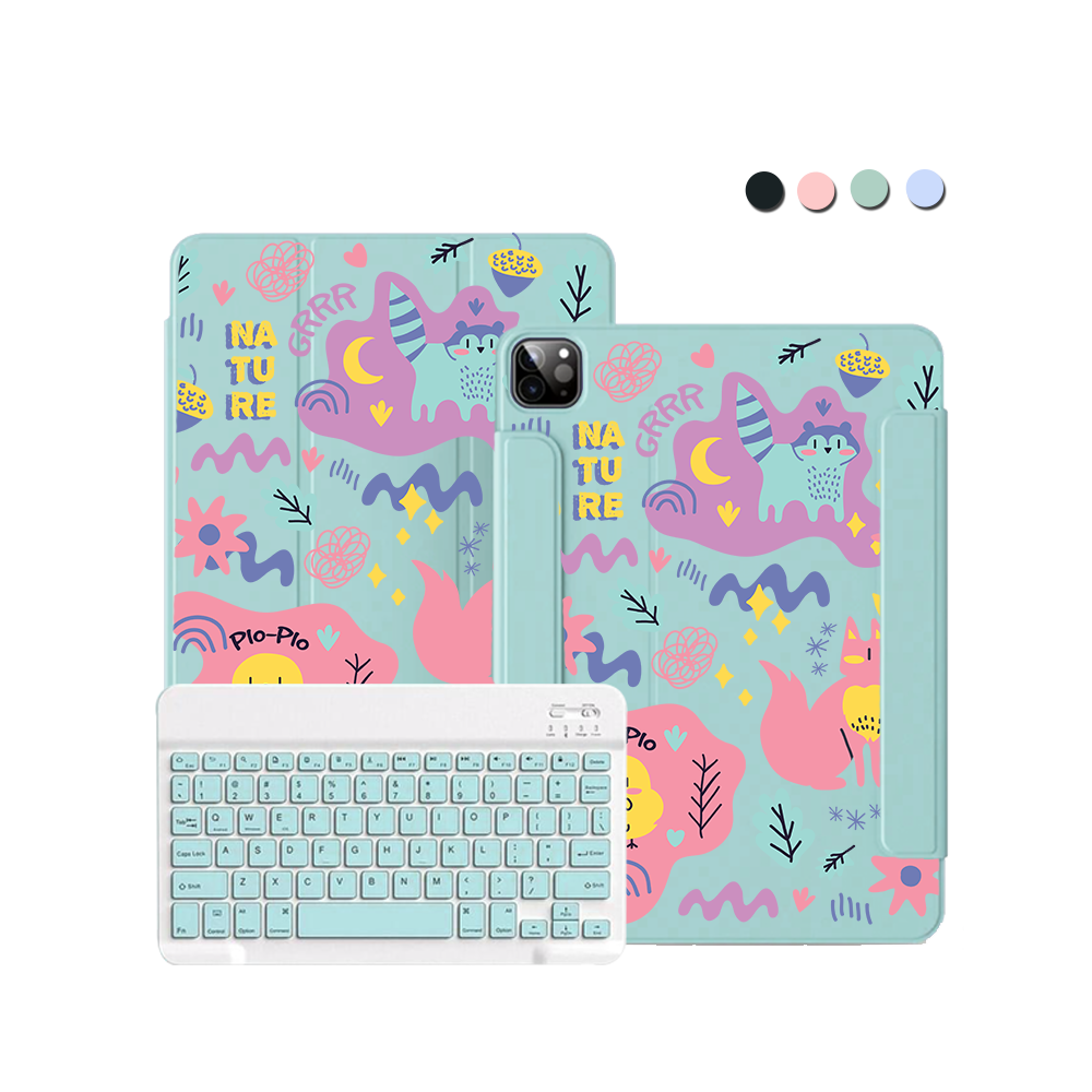 ฝาพับคีย์บอร์ดไร้สายสำหรับ iPad / Android Tab - Pio n Friends