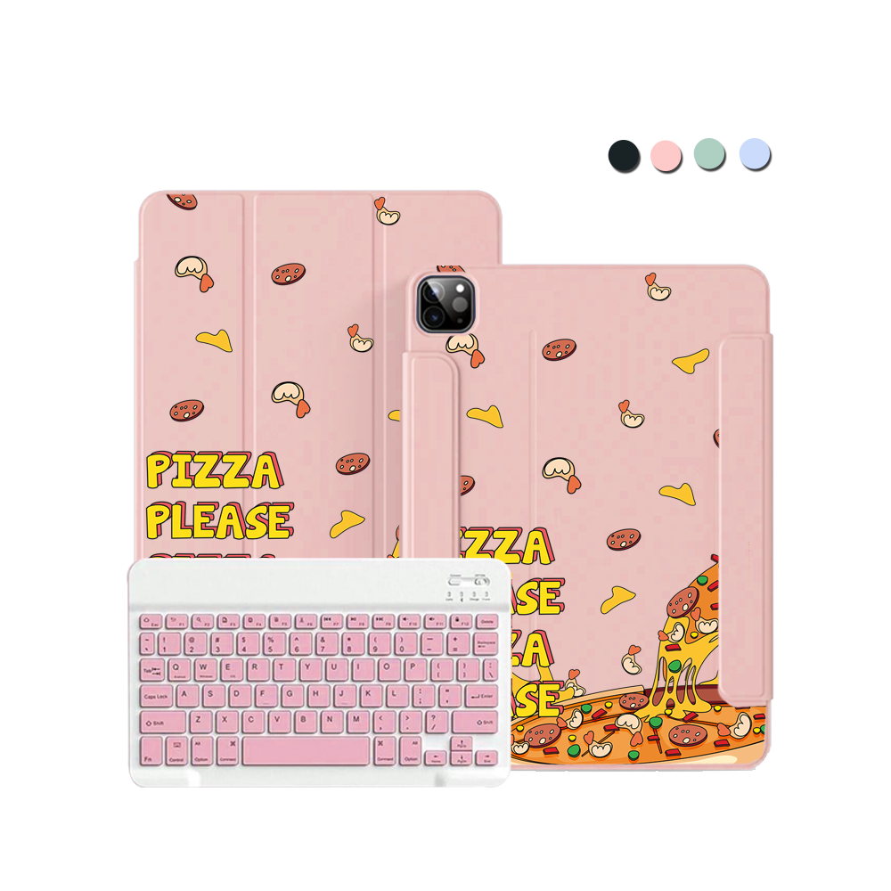 ฝาพับคีย์บอร์ดไร้สายสำหรับ iPad / Android - Pizza Please