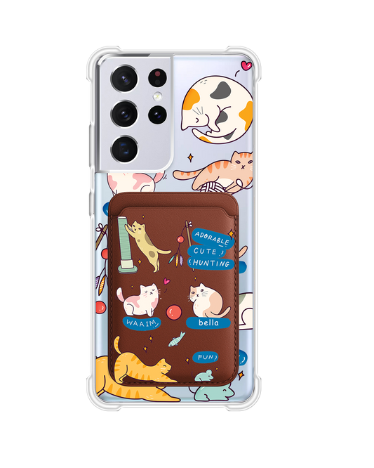 เคสกระเป๋าสตางค์แม่เหล็กสำหรับ Android - Playful Cat 2.0