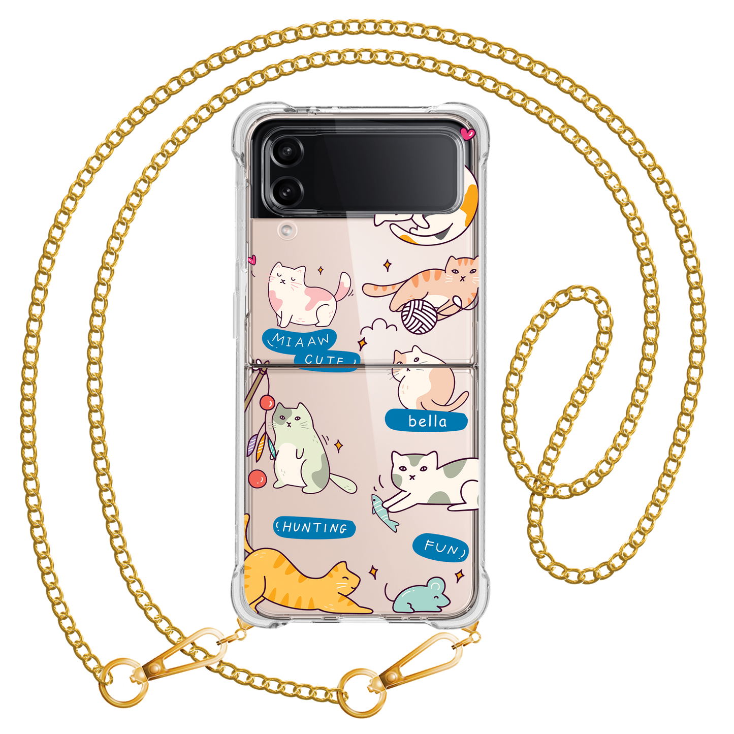Android Flip / Fold Rearguard Hybrid - Playful Cat 2.0