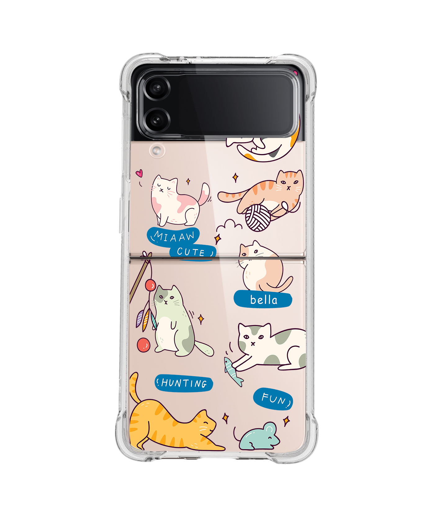 Android Flip / Fold Rearguard Hybrid - Playful Cat 2.0