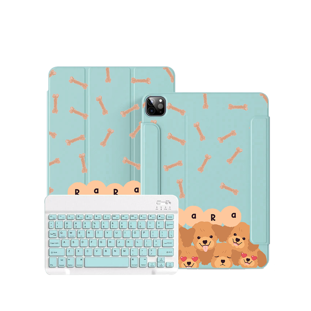 ฝาพับคีย์บอร์ดไร้สายสำหรับ iPad / Android Tab - Poodle Squad 3.0