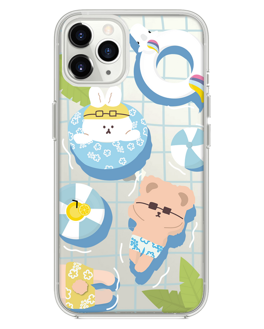 واقي خلفي هجين لهاتف iPhone - أزرق لحفلات المسبح