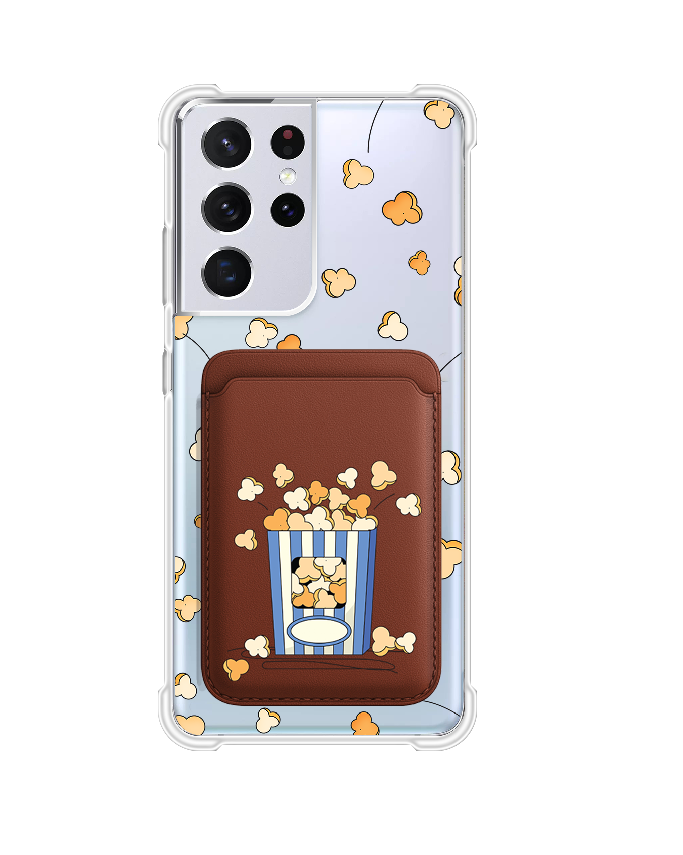 Android Magnetic Wallet Case - Pop Corn