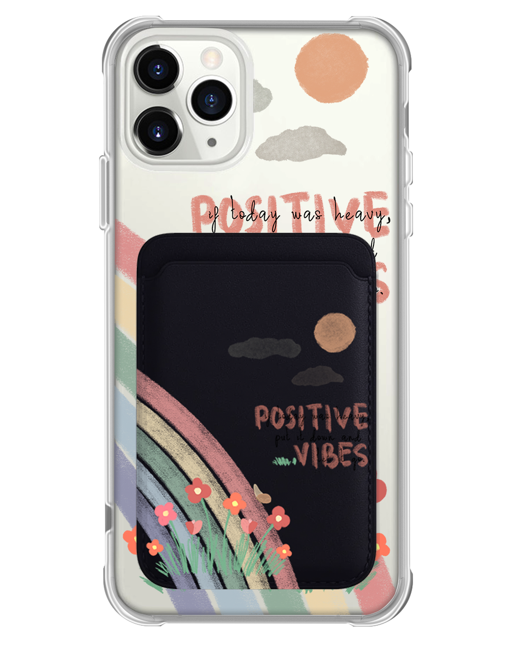 iPhone Magnetic Wallet Case - Positive Vibes