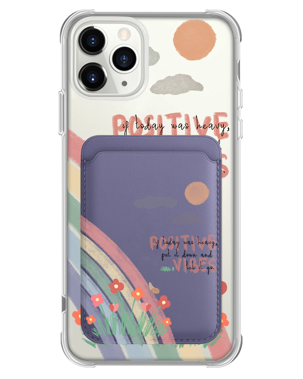 iPhone Magnetic Wallet Case - Positive Vibes