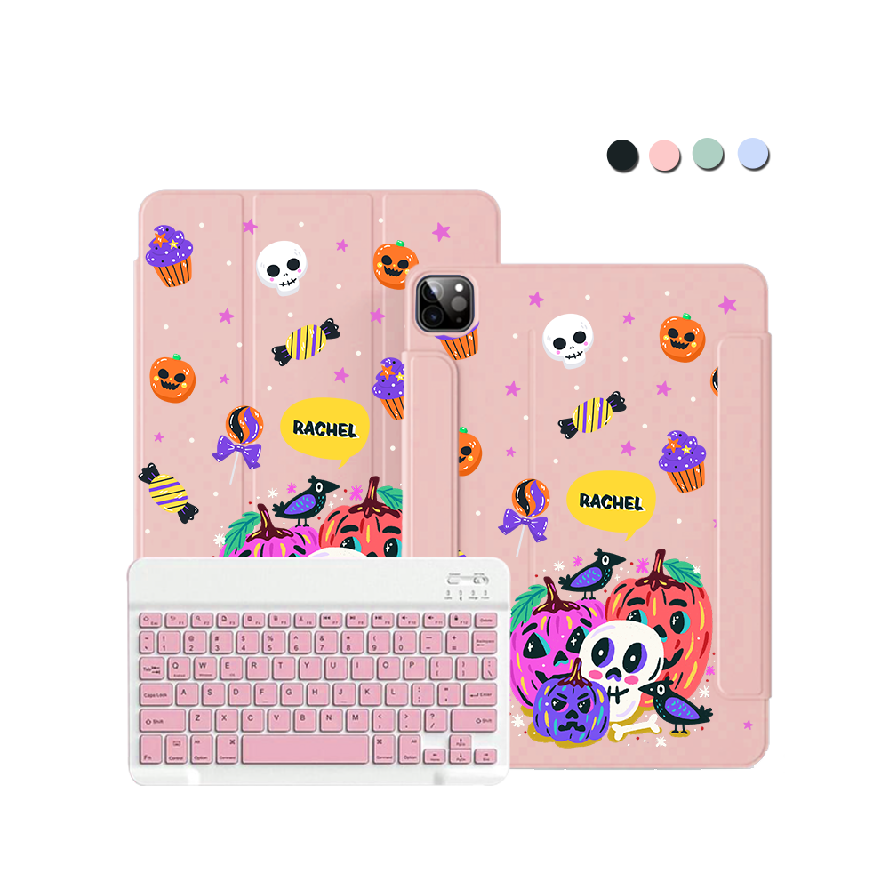 ฝาพับคีย์บอร์ดไร้สายสำหรับ iPad / Android Tab - Pumpkin Monster