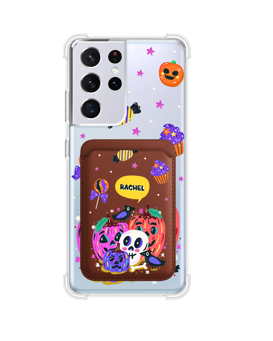 เคสกระเป๋าสตางค์แม่เหล็กสำหรับ Android - Pumpkins Monster