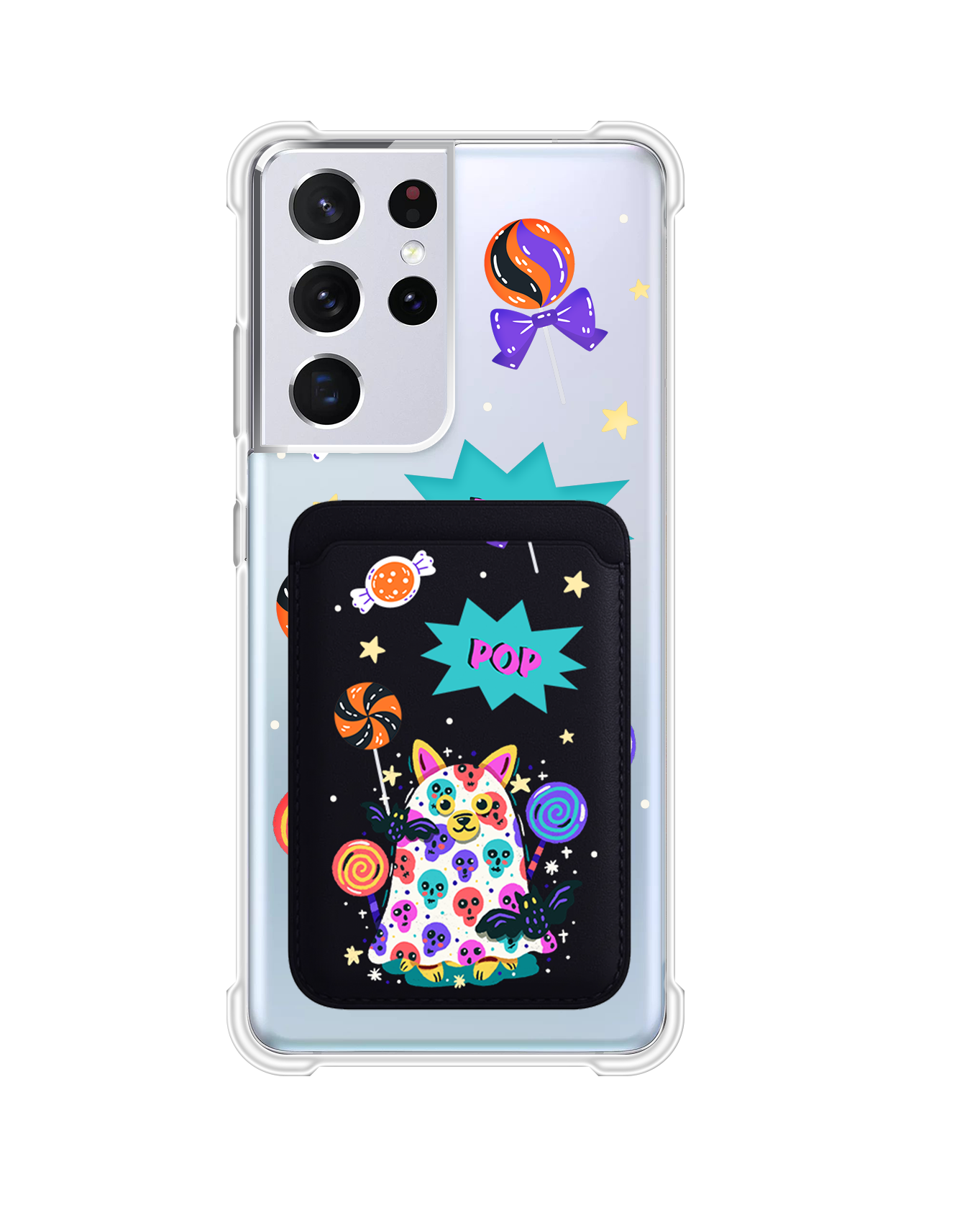เคสกระเป๋าสตางค์แม่เหล็กสำหรับ Android - Puppy Monster