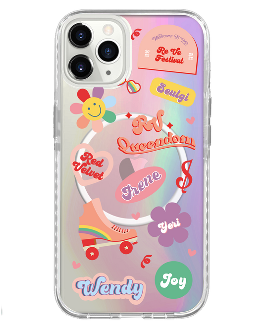 غطاء حماية خلفي للآيفون - مجموعة ملصقات Red Velvet