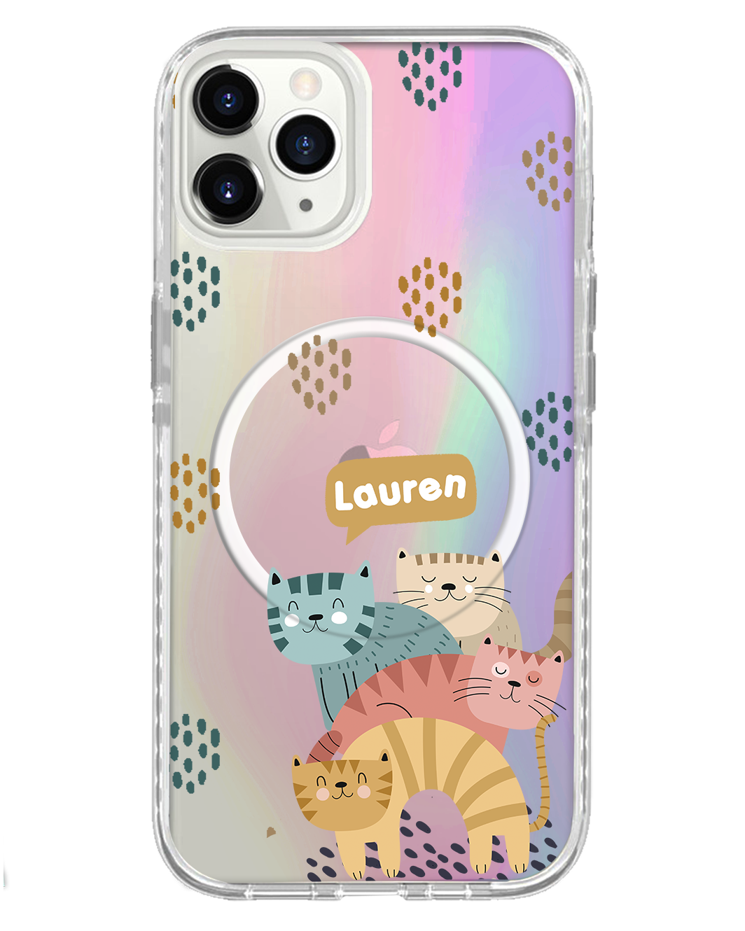 เคส iPhone Rearguard Holo - Rainbow Meow 2.0