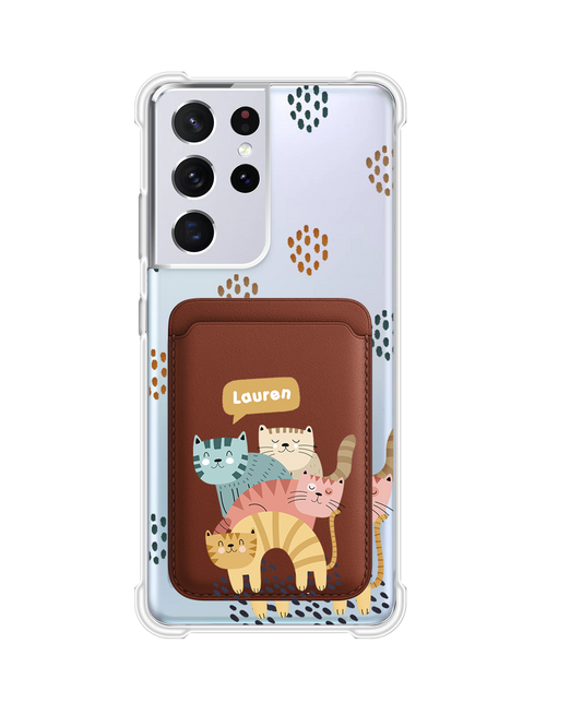 เคสกระเป๋าสตางค์แม่เหล็กสำหรับ Android - Rainbow Meow 2.0