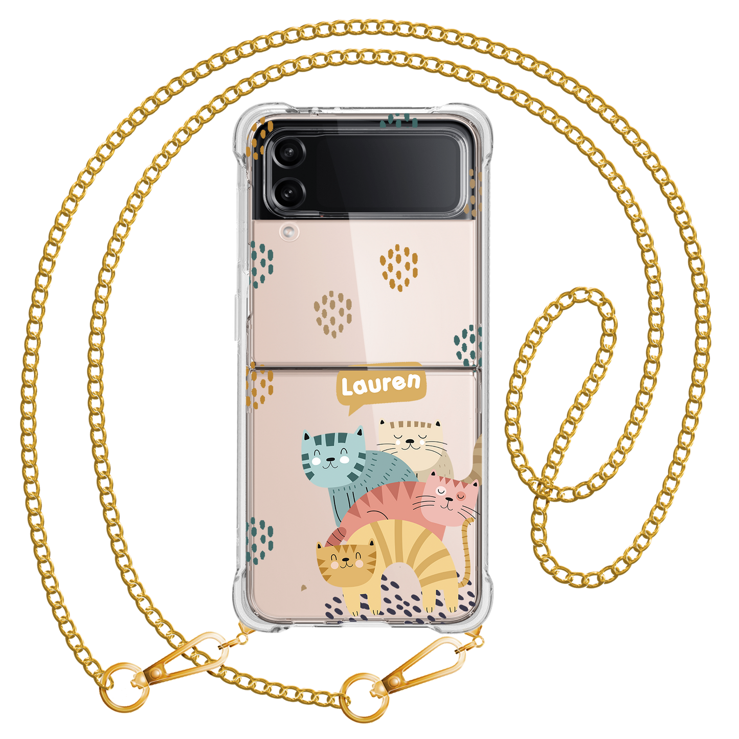 Android Flip / Fold Rearguard Hybrid - Rainbow Meow 2.0