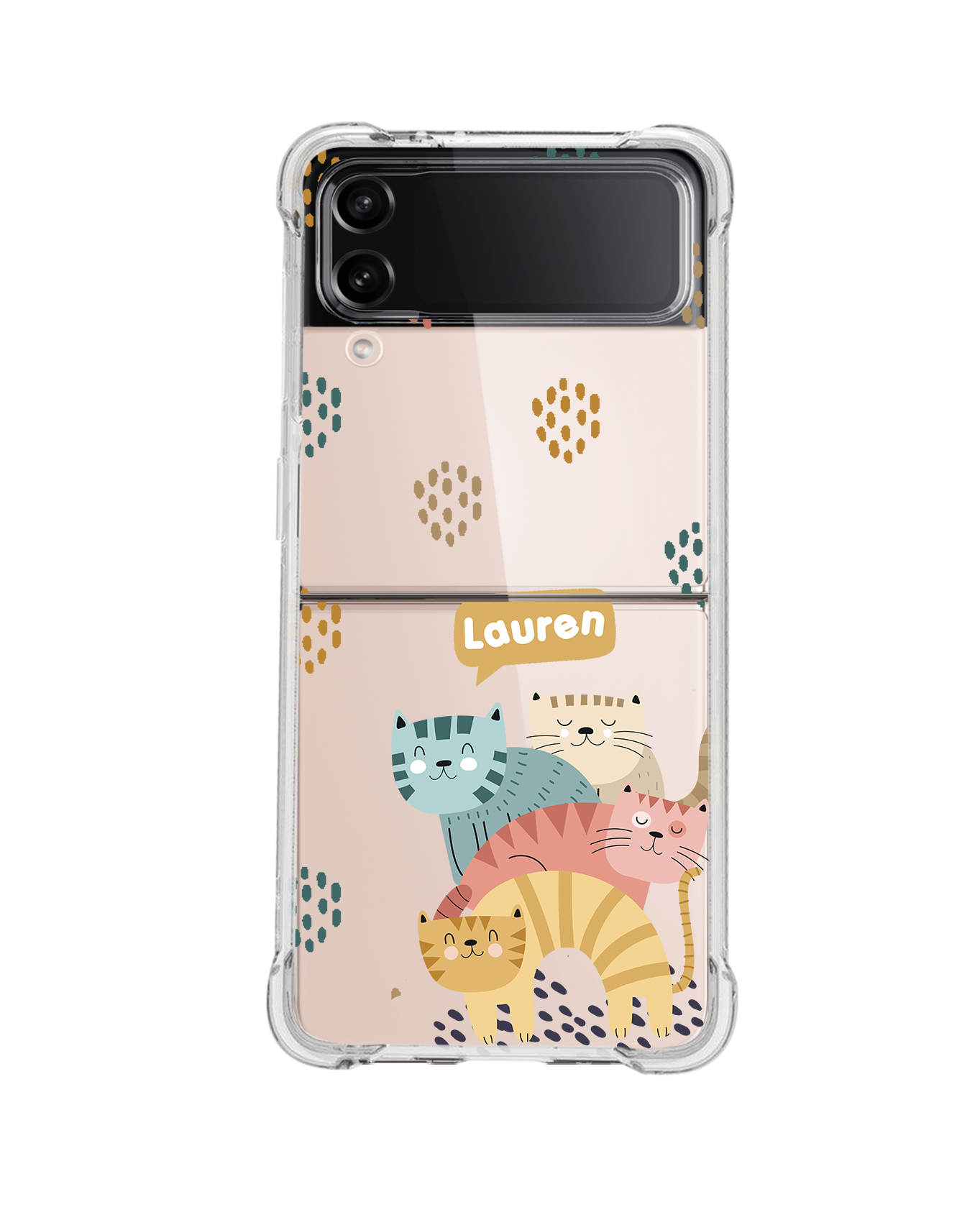 Android Flip / Fold Rearguard Hybrid - Rainbow Meow 2.0