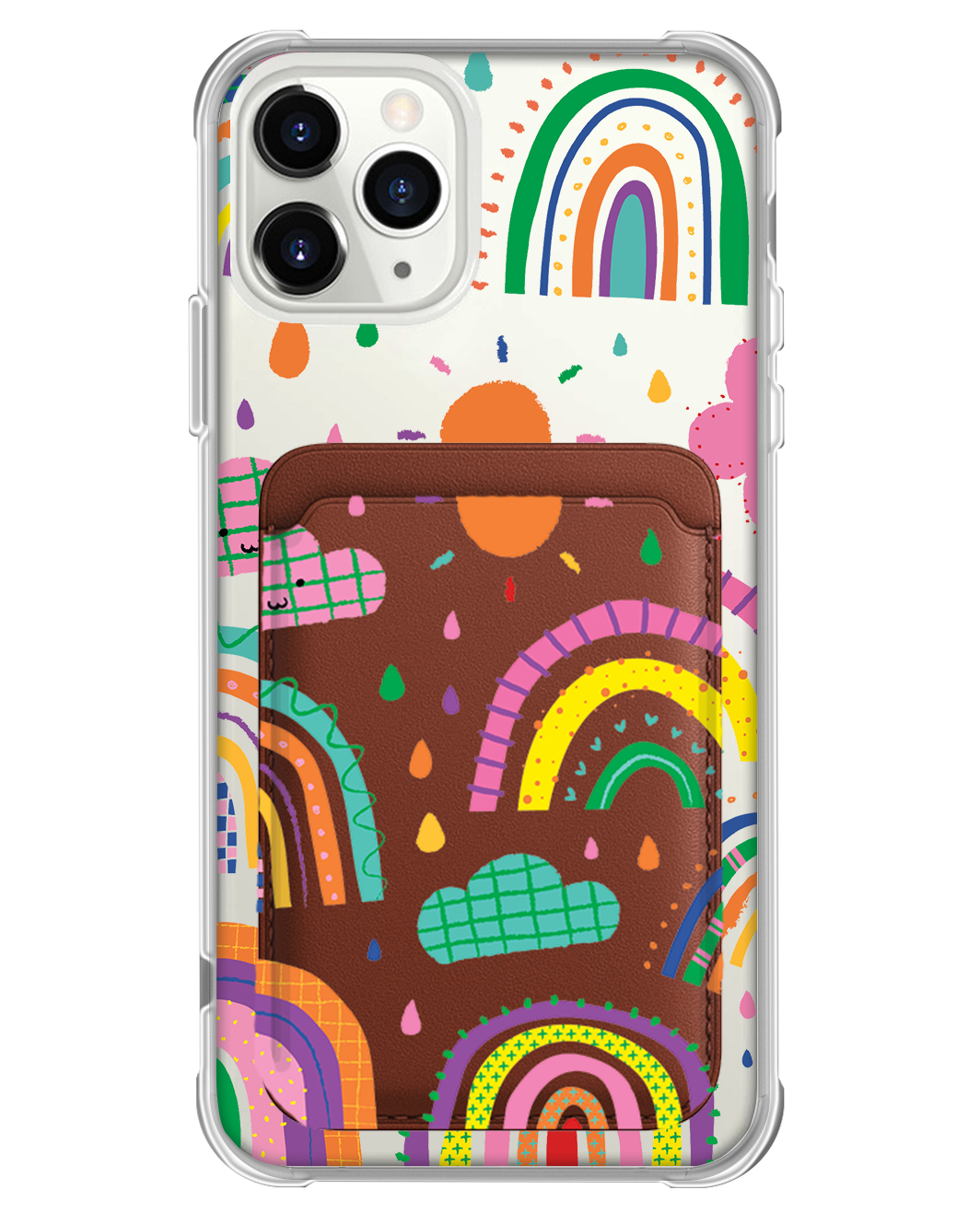 iPhone Magnetic Wallet Case - Rainbow