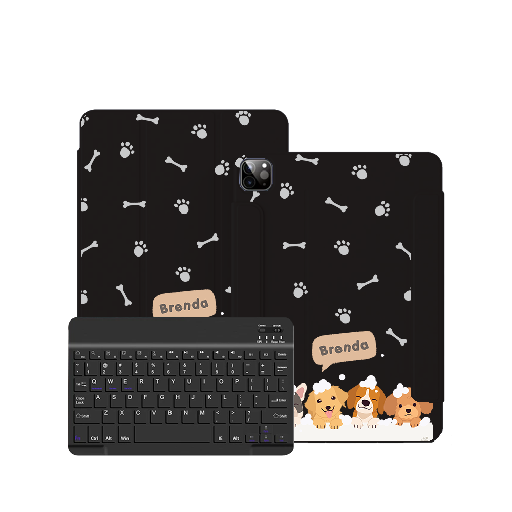 ฝาพับคีย์บอร์ดไร้สายสำหรับ iPad / Android Tab - Ruff Family 2.0